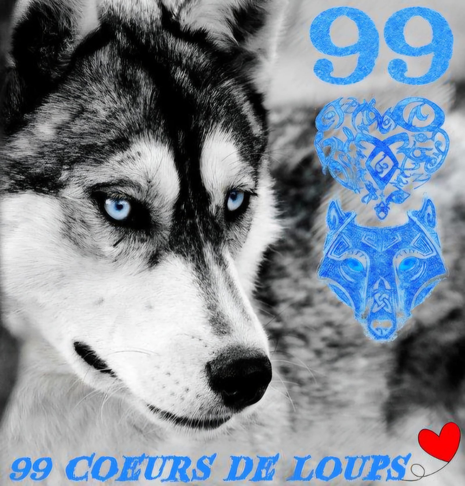 Logo 99 coeurs de loups
